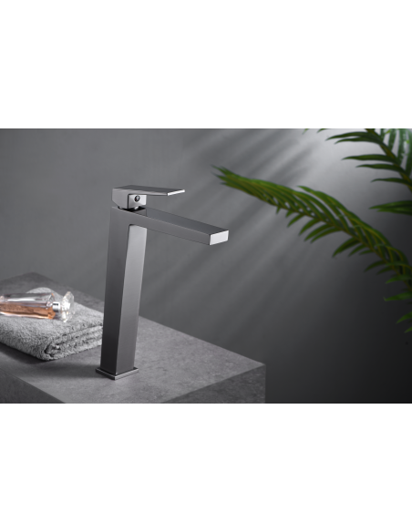 MONOMANDO LAVABO ALTO ART BLACK GUN METAL