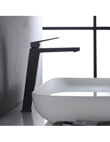 MONOMANDO LAVABO ALTO ART NEGRO MATE
