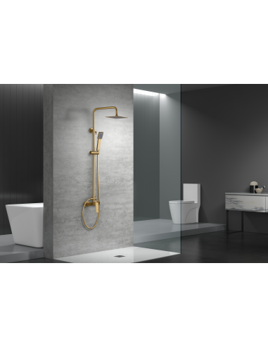 CONJUNTO DUCHA MONOMANDO ART ORO CEPILLADO