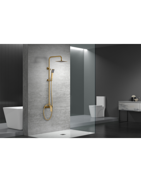 CONJUNTO DUCHA MONOMANDO ART ORO CEPILLADO