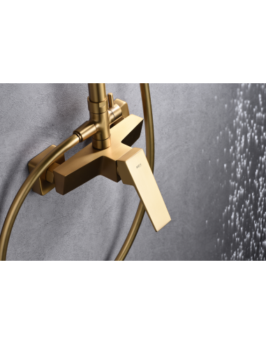 CONJUNTO DUCHA MONOMANDO ART ORO CEPILLADO