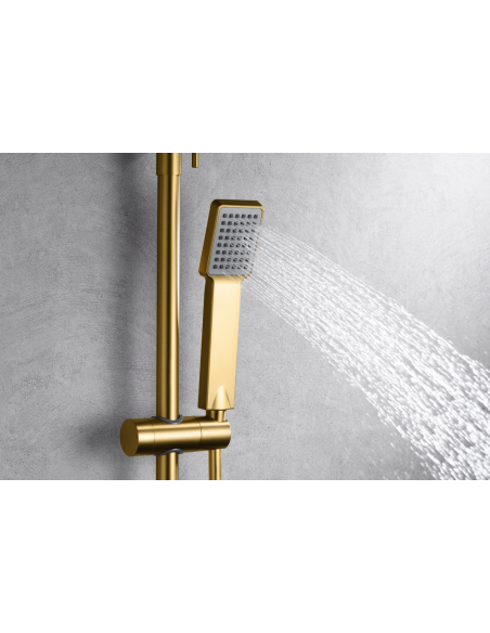 CONJUNTO DUCHA MONOMANDO ART ORO CEPILLADO