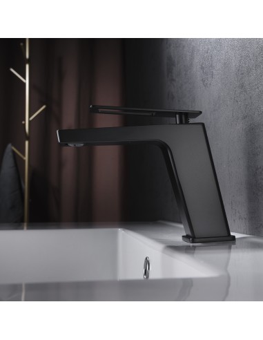 MONOMANDO LAVABO SUECIA NEGRO MATE