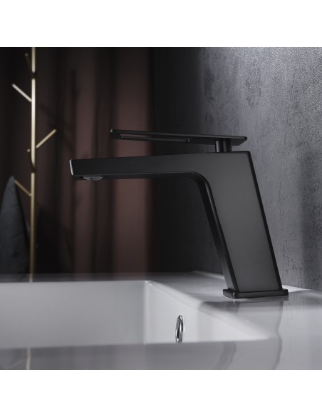 MONOMANDO LAVABO SUECIA NEGRO MATE