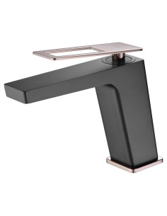 MONOMANDO LAVABO SUECIA NEGRO ORO ROSA 030*021*008