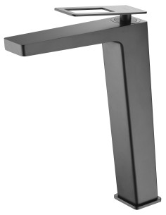 MONOMANDO LAVABO ALTO SUECIA NEGRO MATE