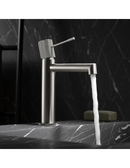 MONOMANDO LAVABO LINE NIQUEL CEPILLADO