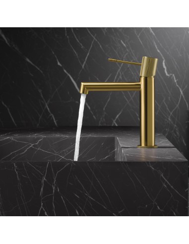 MONOMANDO LAVABO LINE ORO CEPILLADO LINE / TOP