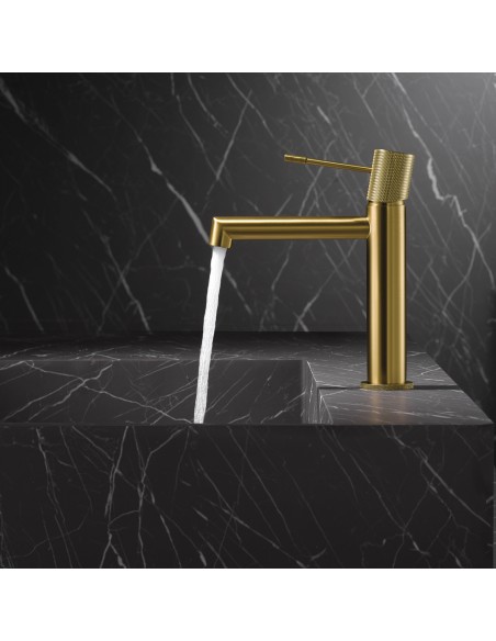 MONOMANDO LAVABO LINE ORO CEPILLADO LINE / TOP