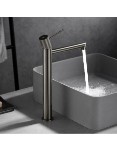 MONOMANDO LAVABO ALTO LINE NIQUEL CEPILLADO 2