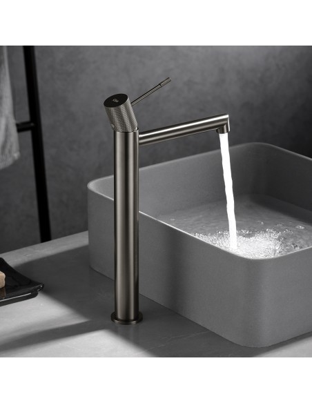 MONOMANDO LAVABO ALTO LINE NIQUEL CEPILLADO