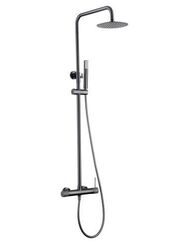 CONJUNTO DUCHA MONOMANDO LINE BLACK GUN METAL