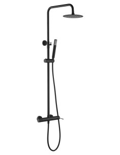 CONJUNTO DUCHA MONOMANDO LINE NEGRO MATE