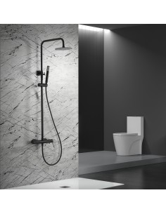 CONJUNTO DUCHA MONOMANDO LINE NEGRO MATE 2