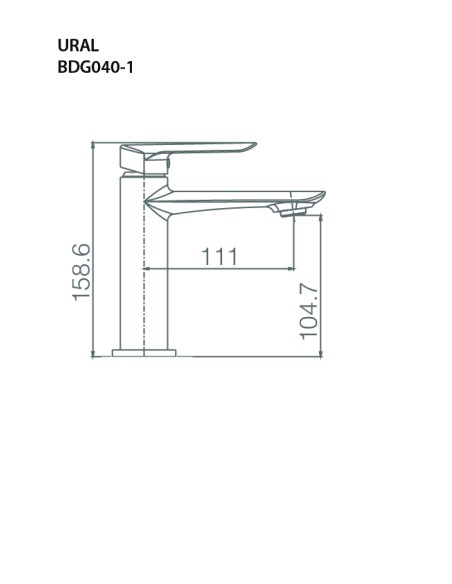 MONOMANDO LAVABO URAL NIQUEL CEPILLADO