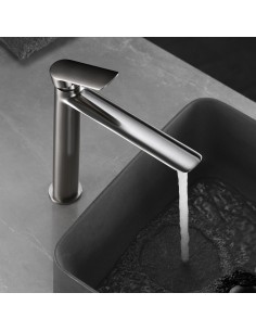 MONOMANDO LAVABO ALTO URAL NIQUEL CEPILLADO 2