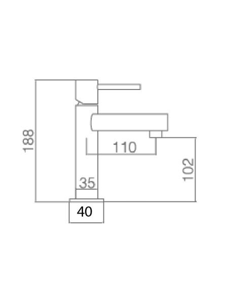 MONOMANDO LAVABO MOSCU (ACERO S.316)