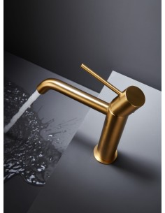 MONOMANDO LAVABO MONZA ORO CEPILLADO 2