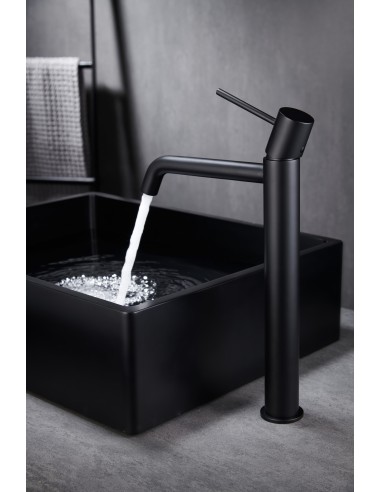 GRIFO LAVABO ALTO MONZA NEGRO MATE MONZA / TI