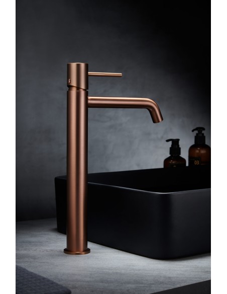 MONOMANDO LAVABO ALTO MONZA ORO ROSA CEPILLADO MONZA / TI