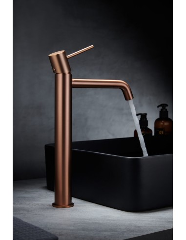 MONOMANDO LAVABO ALTO MONZA ORO ROSA CEPILLADO MONZA / TI