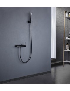 KIT DUCHA MONOMANDO MONZA NEGRO MATE 2