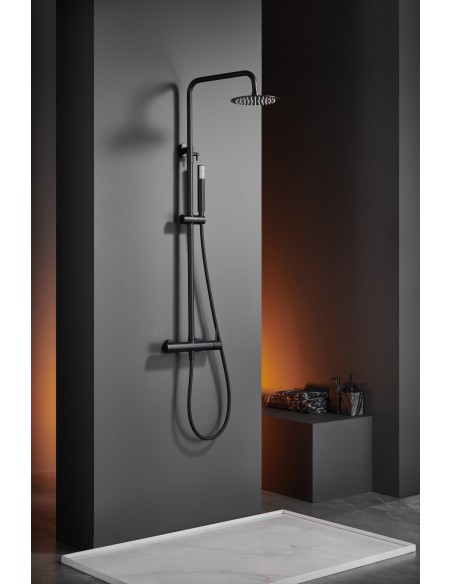 CONJUNTO DUCHA MONOMANDO MONZA NEGRO MATE MONZA / TI