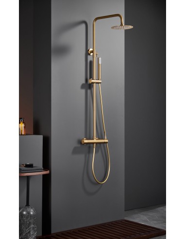 COLUMNA DUCHA MONOMANDO MONZA ORO CEPILLADO