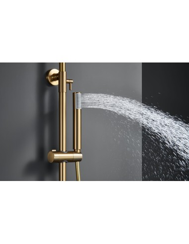 COLUMNA DUCHA MONOMANDO MONZA ORO CEPILLADO