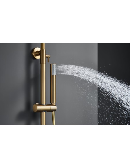 COLUMNA DUCHA MONOMANDO MONZA ORO CEPILLADO