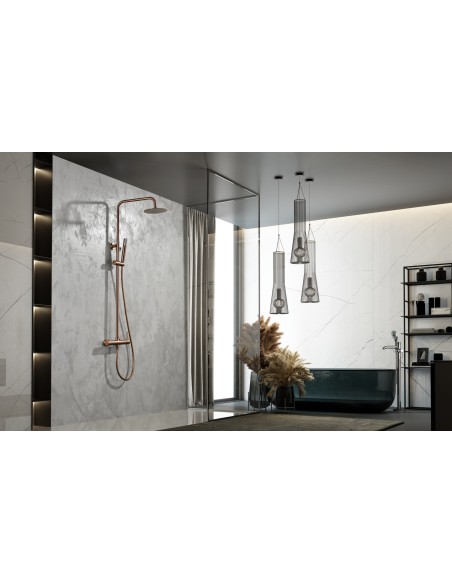 CONJUNTO DUCHA MONOMANDO MONZA ORO ROSA CEPILLADO MONZA / TI