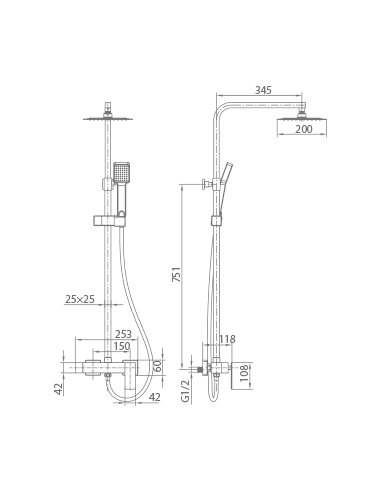 CONJUNTO DUCHA MONOMANDO PISA