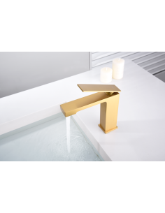 MONOMANDO LAVABO PISA ORO CEPILLADO 2