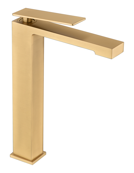 MONOMANDO LAVABO ALTO PISA ORO CEPILLADO PISA / CAT