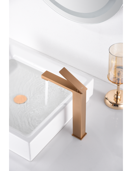 MONOMANDO LAVABO ALTO PISA ORO ROSA CEPILLADO PISA / CAT