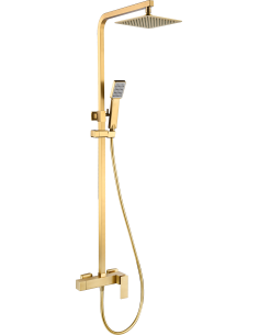 CONJUNTO DUCHA MONOMANDO PISA ORO CEPILLADO