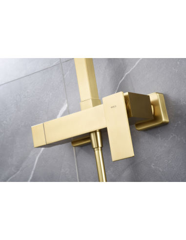 CONJUNTO DUCHA MONOMANDO PISA ORO CEPILLADO