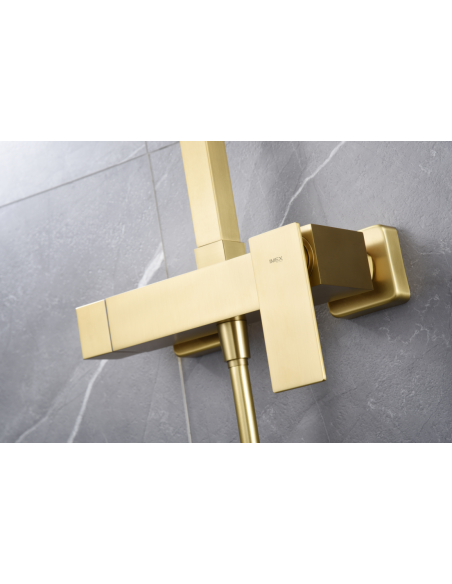 CONJUNTO DUCHA MONOMANDO PISA ORO CEPILLADO