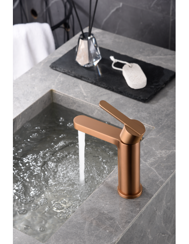 MONOMANDO LAVABO ROMA ORO ROSA CEPILLADO