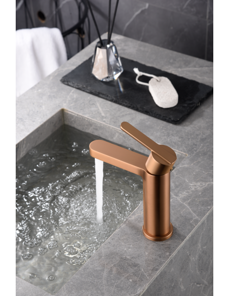 MONOMANDO LAVABO ROMA ORO ROSA CEPILLADO