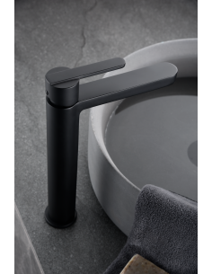MONOMANDO LAVABO ALTO ROMA NEGRO MATE 2