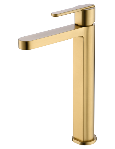 MONOMANDO LAVABO ALTO ROMA ORO CEPILLADO