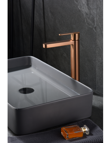 MONOMANDO LAVABO ALTO ROMA ORO ROSA CEPILLADO