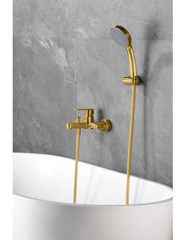 KIT BAÚO/DUCHA MONOMANDO ROMA ORO CEPILLADO