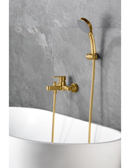 KIT BAÚO/DUCHA MONOMANDO ROMA ORO CEPILLADO