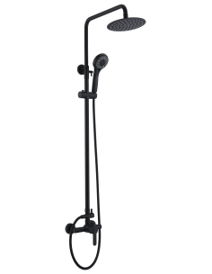 CONJUNTO DUCHA MONOMANDO ROMA NEGRO MATE