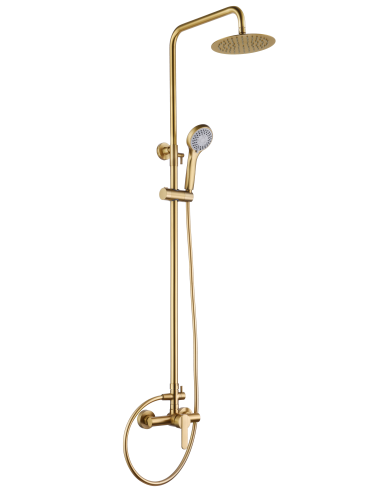 CONJUNTO DUCHA MONOMANDO ROMA ORO CEPILLADO