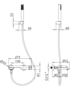 KIT BAÚO/DUCHA MONOMANDO DINAMARCA CROMADO 2