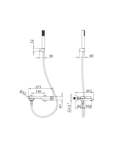 KIT BAÚO/DUCHA MONOMANDO DINAMARCA CROMADO