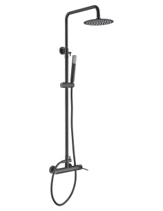 CONJUNTO DUCHA MONOMANDO MILOS STICK NEGRO MATE